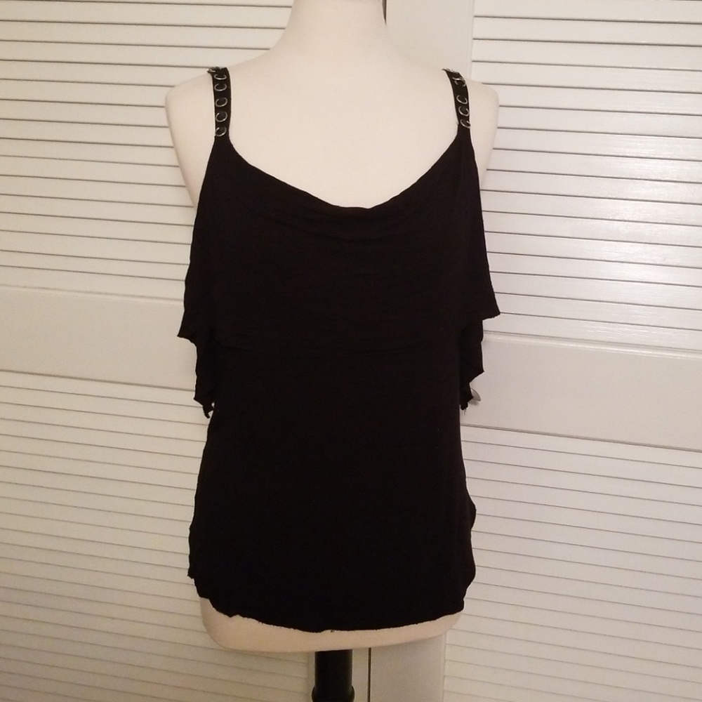Rock & Republic Black Layered Tank Top